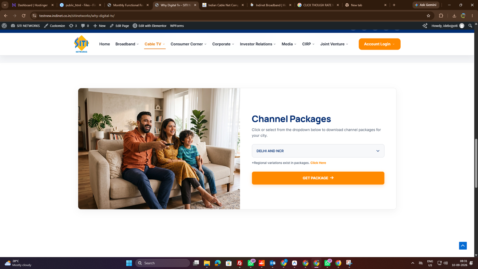 Cable TV Packages Screenshot